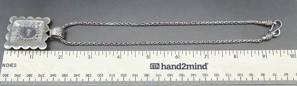 Pretty Modern Coral Sterling Silver Pendant Necklace Chain Indonesia BA