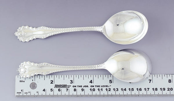 Rare set 6 Dominick & Haff Sterling Silver Gumbo Soup Spoons