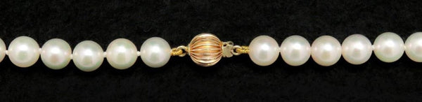 Lovely 14K Yellow Gold & Strand of Pearls Necklace