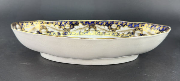 Antique Pair of Old English Derby Cobalt and Gold Serving Bowls circa 1820