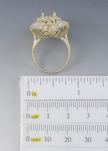 Gorgeous 18k Yellow Gold & Sparkling Diamond Large Ring Setting Ring Mount
