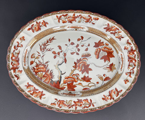 Large Old Copeland Spode India Tree Platter 14 3/4 by 11 1/2 inches