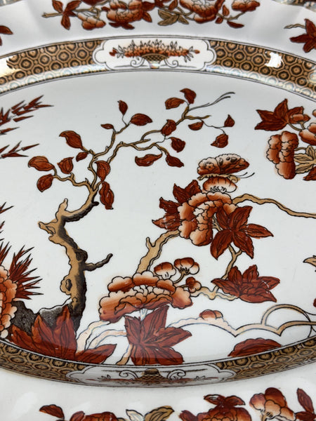 Large Old Copeland Spode India Tree Platter 14 3/4 by 11 1/2 inches