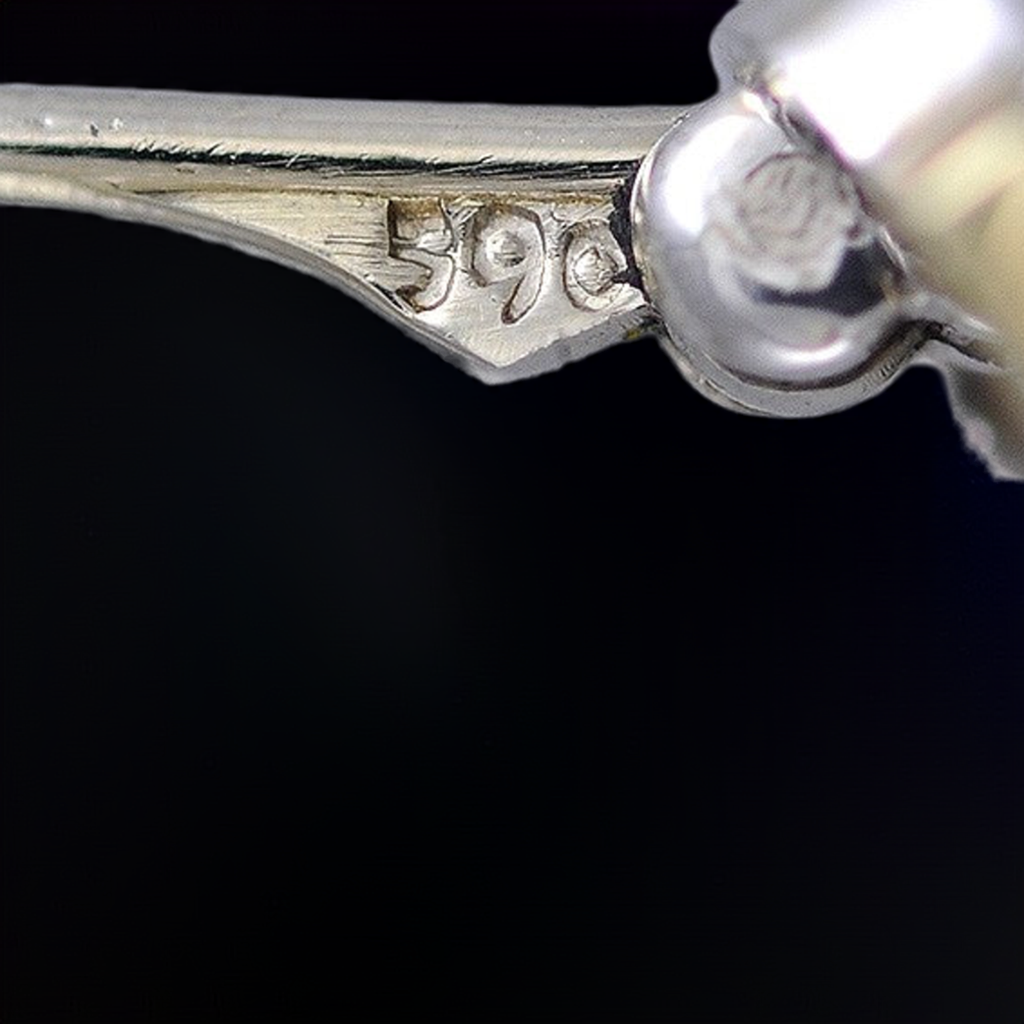 Stunning Retro 14k Gold 2-Tone Diamond Pearl Bar Pin Brooch