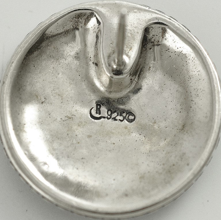 2 Pairs Sterling Silver Earrings Genuine Lapis Stones Pierced