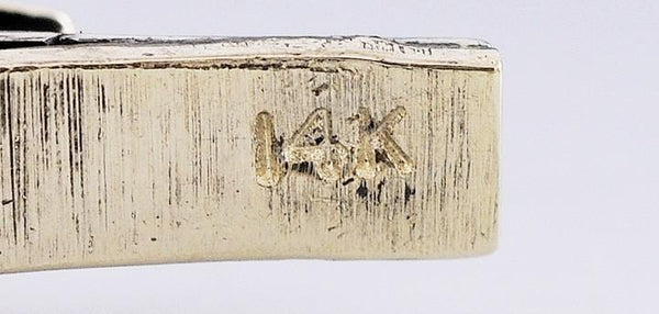 Beautiful Vintage 14k Gold & Pearl Engraved Bangle Bracelet