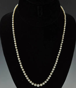 Genuine Pearl Necklace Sterling Silver Filigree Clasp