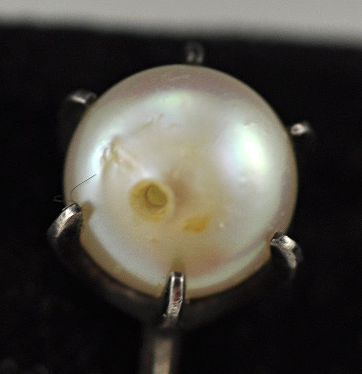 2 Pairs Sterling Silver Pearl Screw-Backed Earrings