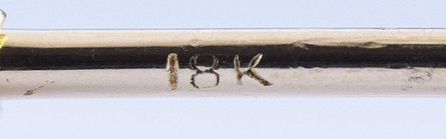 c1900-1925 Gorgeous 18k Gold & Pearl Infinity Loop Stickpin