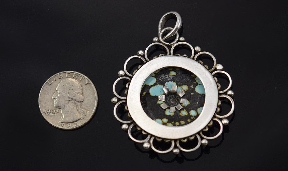 Gorgeous Modern Sterling Silver and Turquoise Necklace Rope Chain 19 Inches