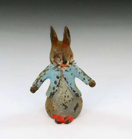 c1890 Peter Rabbit Austrian Bronze Miniature Beatrix Potter 1 3/8" Tall