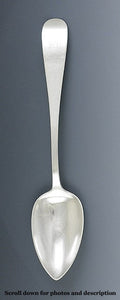 Antique c1820 American Coin Silver Serving Spoon 9 1/4"