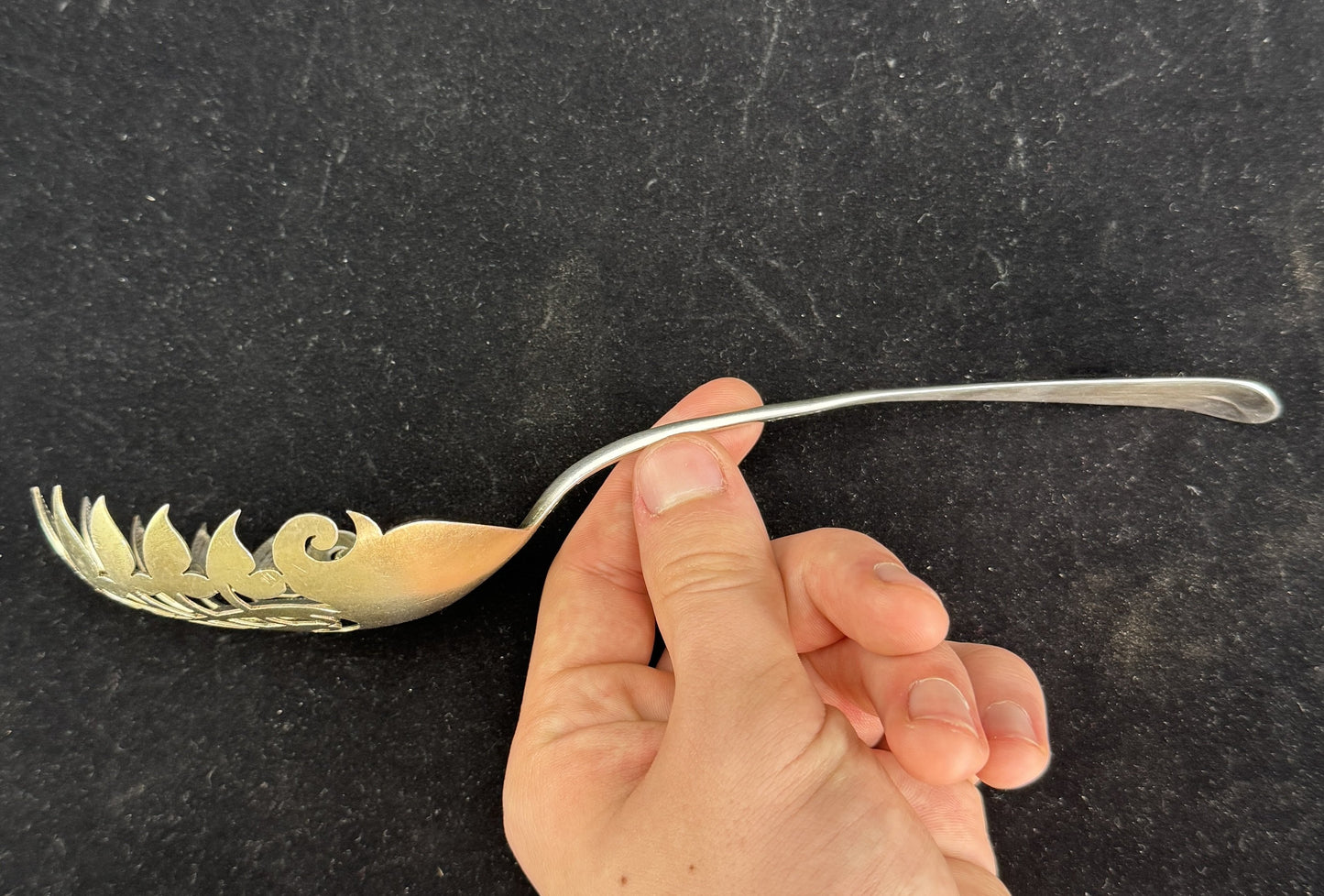 Superb Knowles Sterling Silver Pasta Server circa 1880