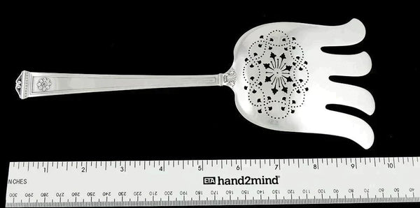 Big Antique Tiffany & Co San Lorenzo 1916 Sterling Silver Asparagus Serving Fork