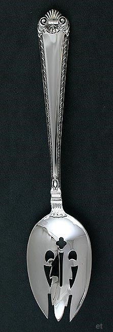 Vintage Tuttle Lamerie Sterling Silver Pierced Serving Spoon 8 3/8" NO MONO