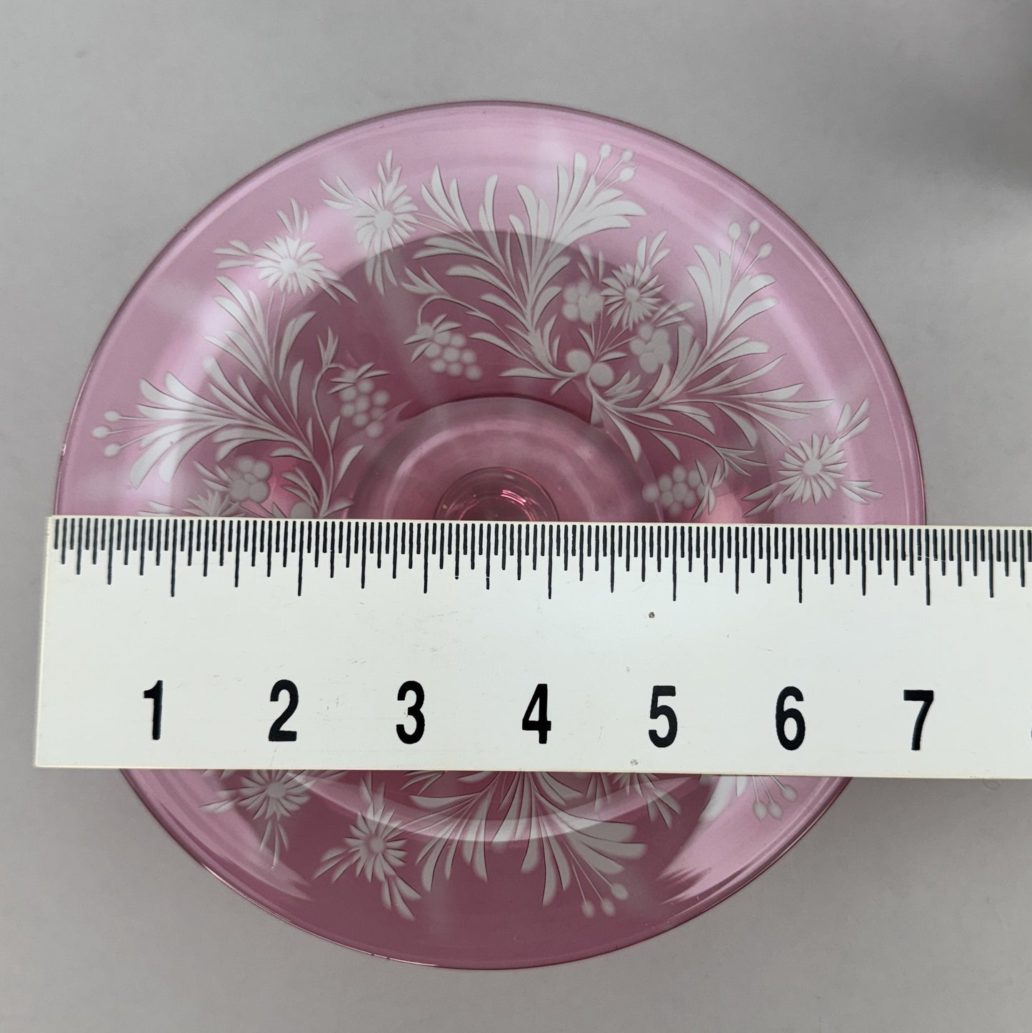 Rare Pair c1915 Carder Steuben Red Cut Clear Low Tazzas Compotes Pedestal Bowls