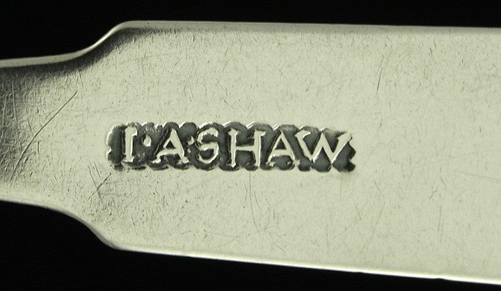 2 American Coin Silver Fiddle Teaspoons John Allen Shaw