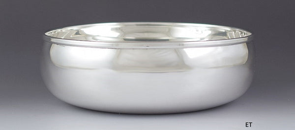 Vintage Dabbene Milan Italian 800 Silver Stout Serving Bowl Dish 6 3/4"