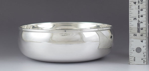 Vintage Dabbene Milan Italian 800 Silver Stout Serving Bowl Dish 6 3/4"