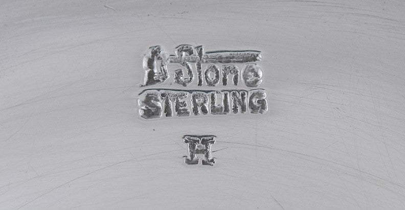 Antique Arthur Stone Arts & Crafts Sterling Silver Hand Hammered Bowl 7 1/4"