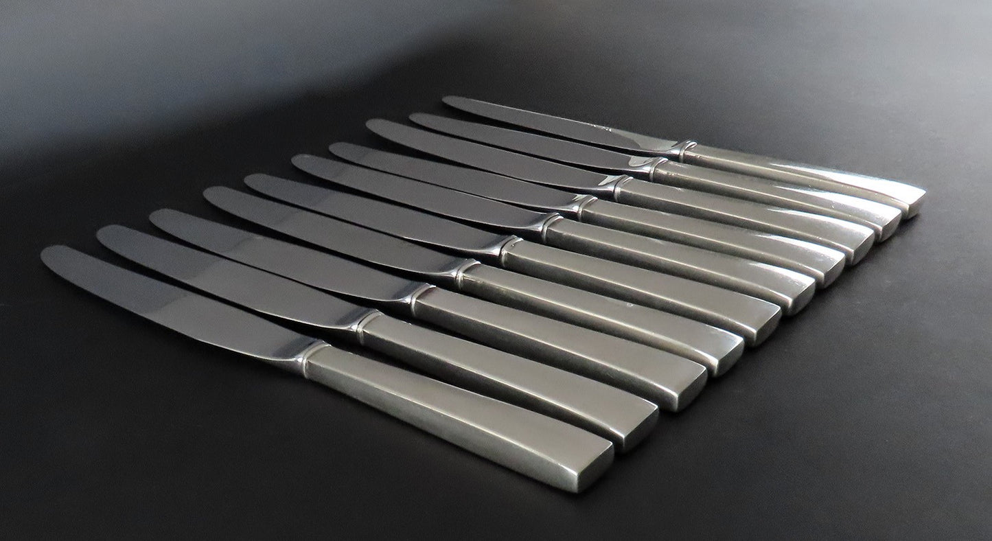 Great Set 10 International Sterling Silver Continental Pattern 8 7/8" Knives