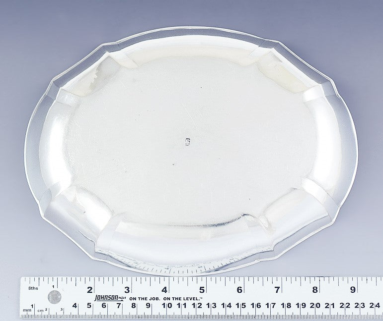 Antique c1760 Rare Colonial American Silver Dish by Ludwig Heck 9 1/4" X 7"