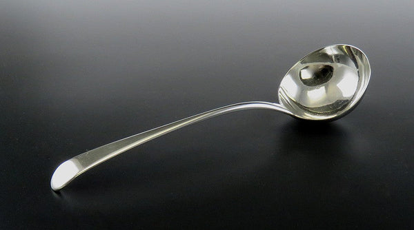 Antique 1737 English Georgian Sterling Silver Gravy Sauce Ladle NO MONO