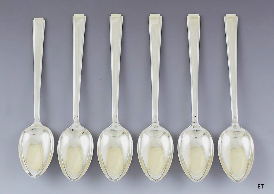 Fab set 6 Lunt Sterling Silver Modern Classic Teaspoons