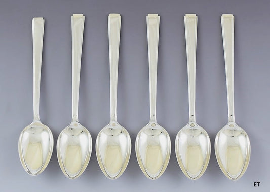 Fab set 6 Lunt Sterling Silver Modern Classic Teaspoons
