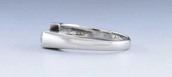 Sleek Modern Platinum & Diamond Bypass Ring