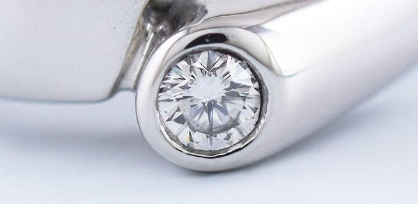Sleek Modern Platinum & Diamond Bypass Ring
