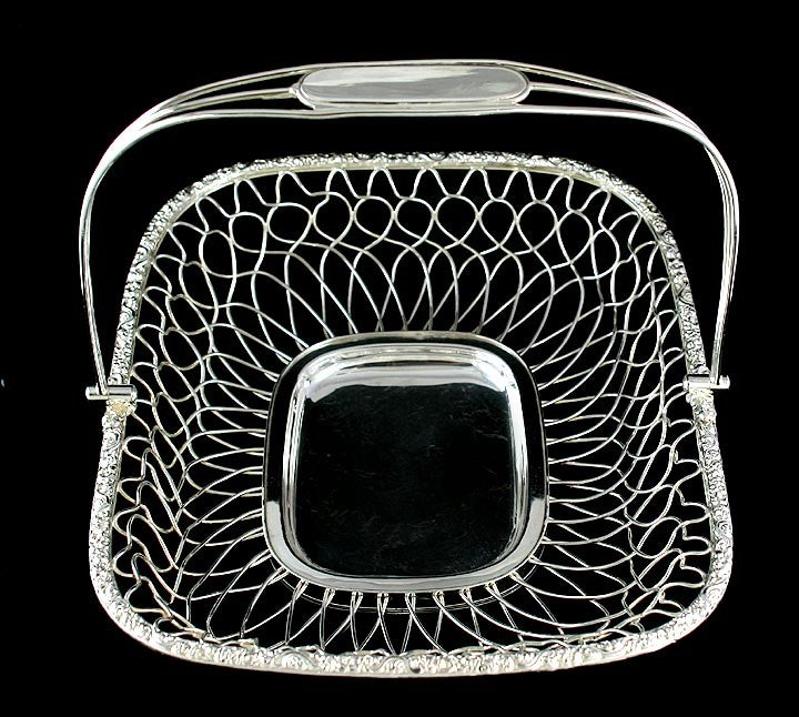 Great OSP Old Sheffield Fused Silver Plate Floral Basket