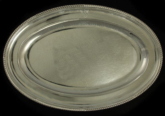 Antique 1788 English Georgian Sterling Silver Serving Platter Tray 10" X 15"