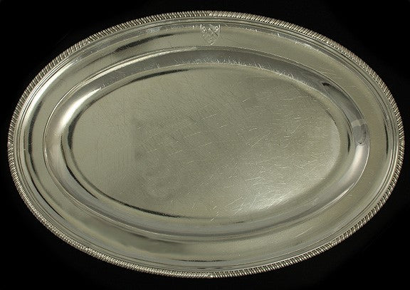 Antique 1788 English Georgian Sterling Silver Serving Platter Tray 10" X 15"