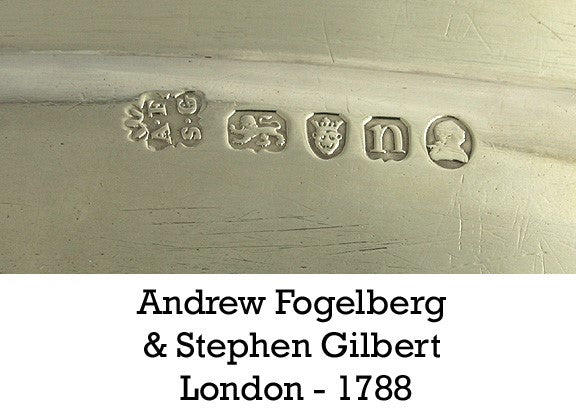 Antique 1788 English Georgian Sterling Silver Serving Platter Tray 10" X 15"