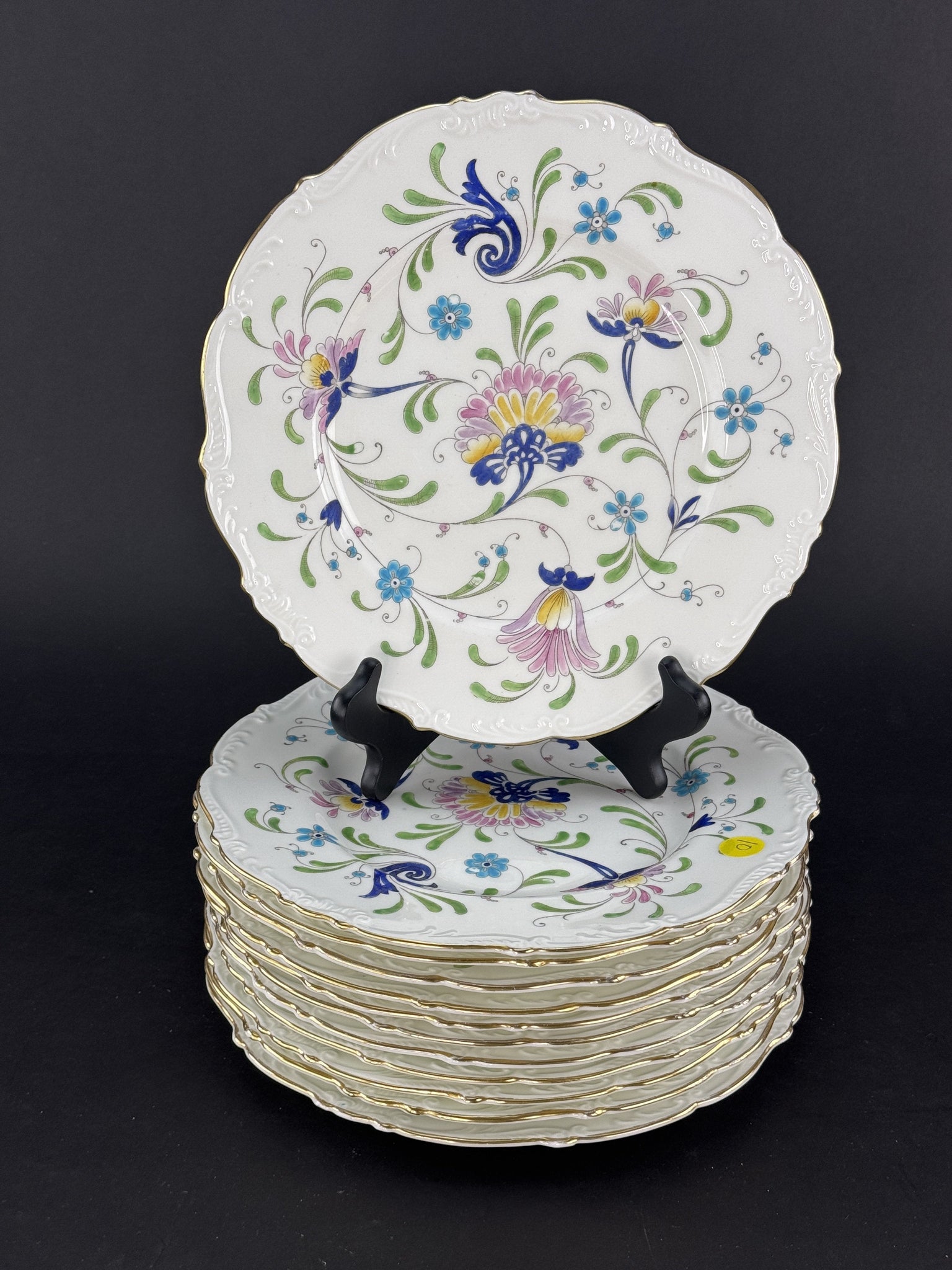 12 Coalport Fanfare Japan Pattern Dinner Plates 10.5 Inches