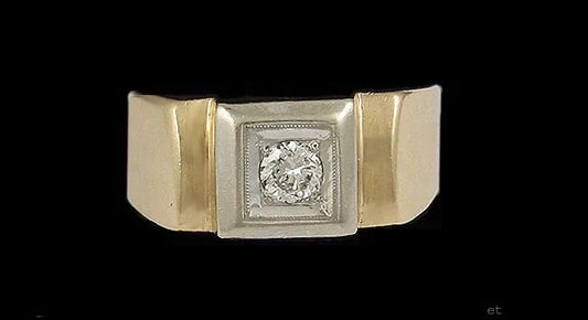 Stunning Solid 14K Yellow Gold & VS Brilliant Diamond Ring Size 10