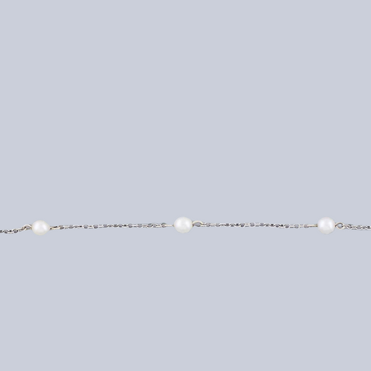 Elegant 14k White Gold & Pearl Necklace