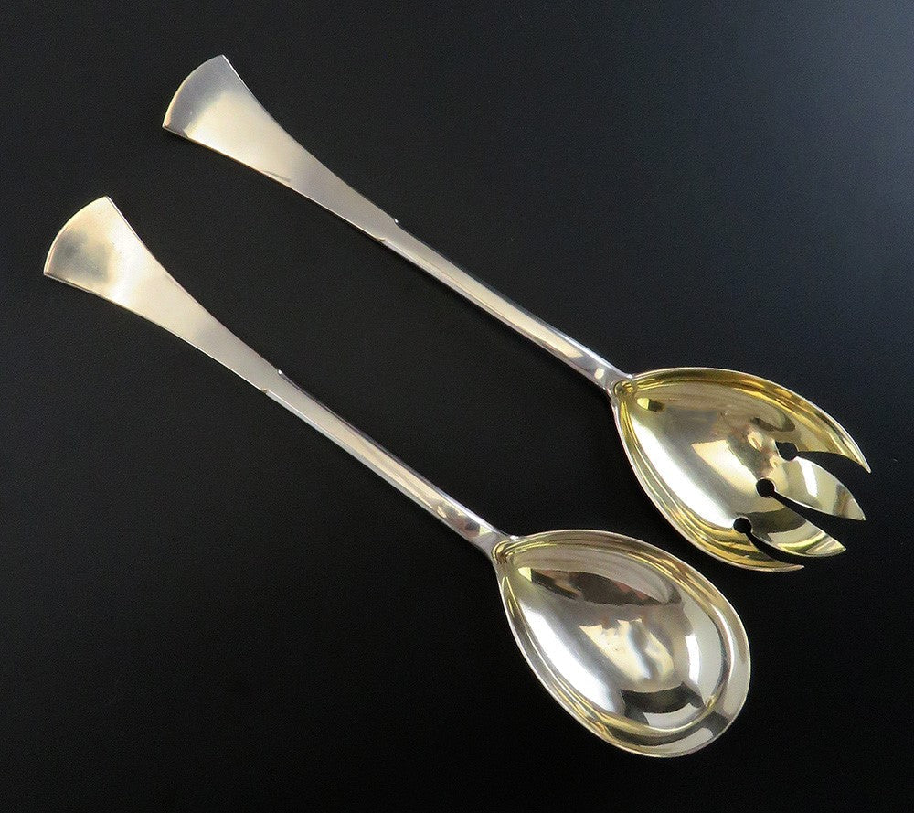Classical Austrian Silver Salad/Large Serving Set Circa 1920