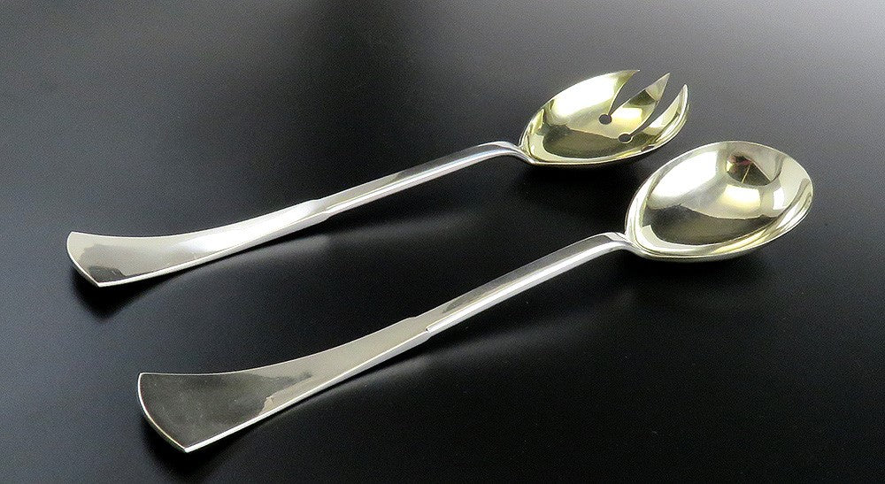 Classical Austrian Silver Salad/Large Serving Set Circa 1920