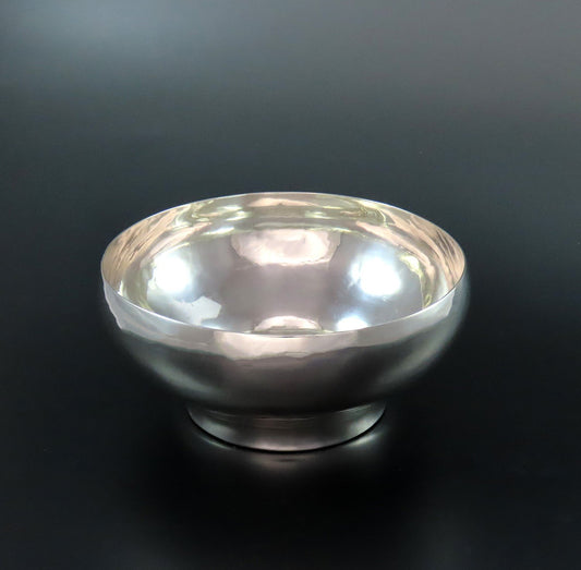 Great Arts Crafts Karl Leinonen Sterling Silver Hand Hammered Bowl 5" Diameter