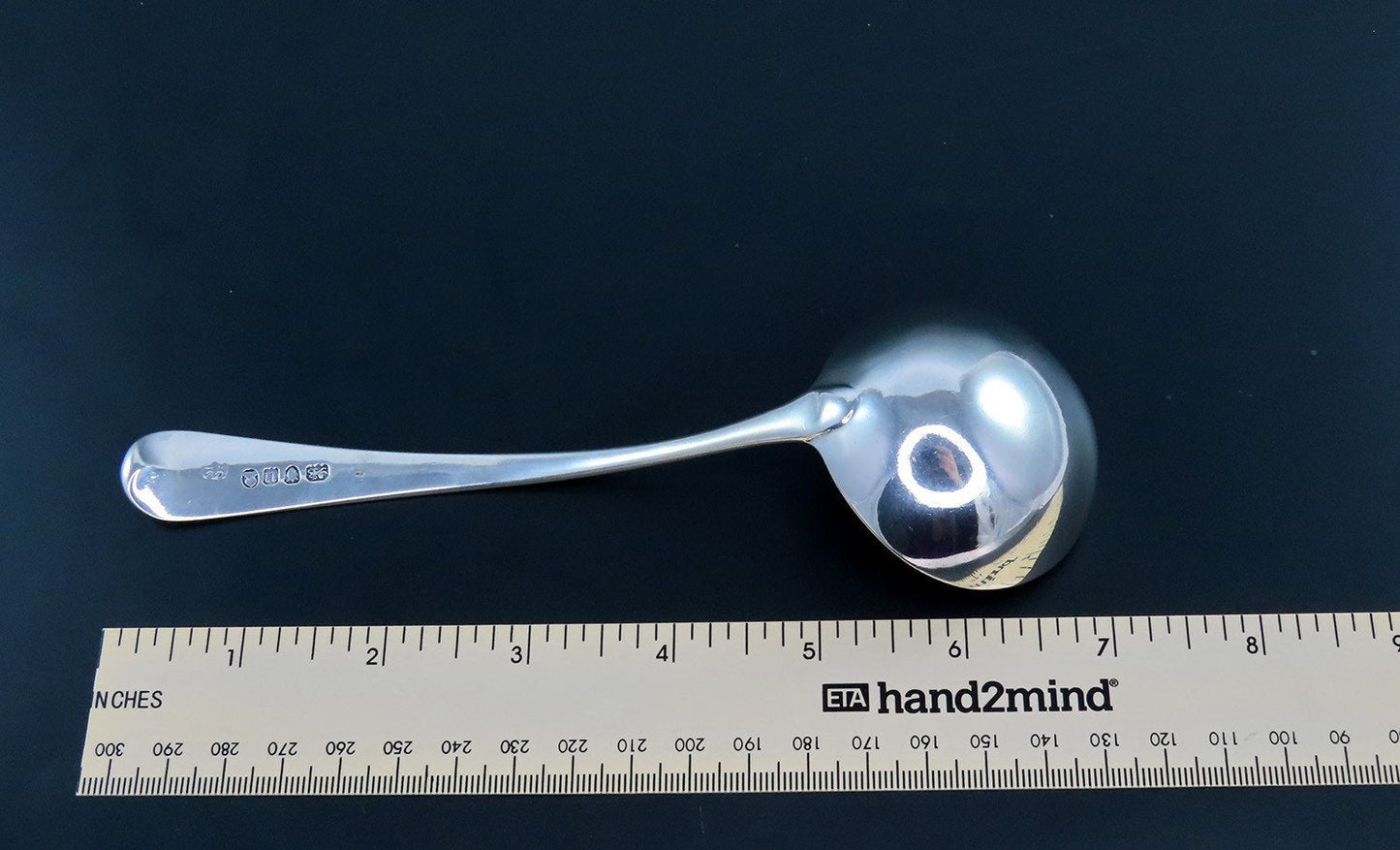 1795 Wonderful Georgian English Sterling Silver Gravy Sauce Ladle 6 7/8 Inches