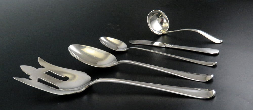 65pc Dominick Haff Sterling Silver Rattail Antique Flatware Set Queen Anne Style