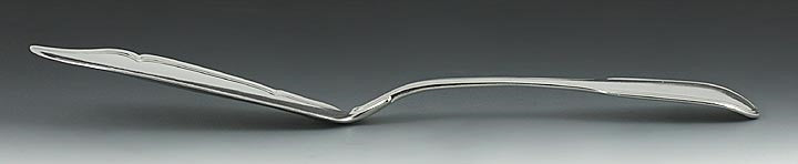Antique 1840s English Sterling Silver Fiddle Thread Master Butter Cheese Knife