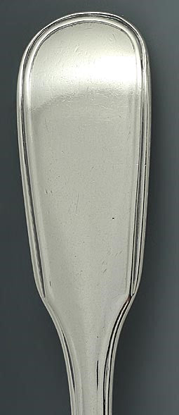 Antique 1840s English Sterling Silver Fiddle Thread Master Butter Cheese Knife