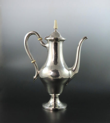 Erickson Arts Crafts Sterling Silver Handwrought Hand Hammered Teapot Coffee Pot