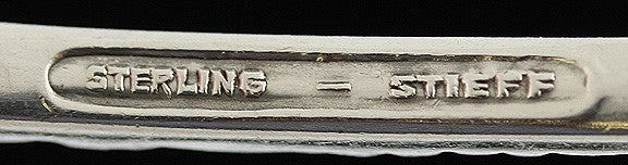 Antique Repousse Stieff Rose Flower Sterling Silver Lettuce Serving Fork