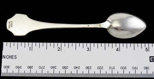 Antique Silver Enamel Napoleon Arc De Triomphe Souvenir Novelty Spoon