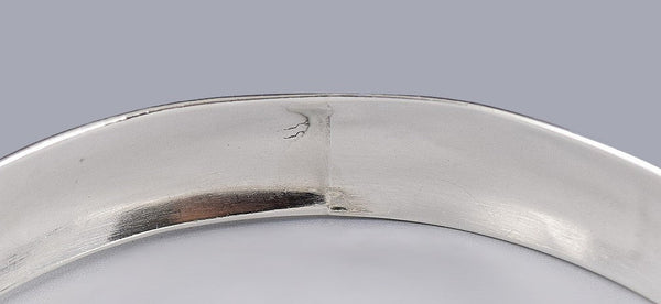 Signed Sterling Silver Bangle Bracelet American Southwest w/ Landscape Scenes