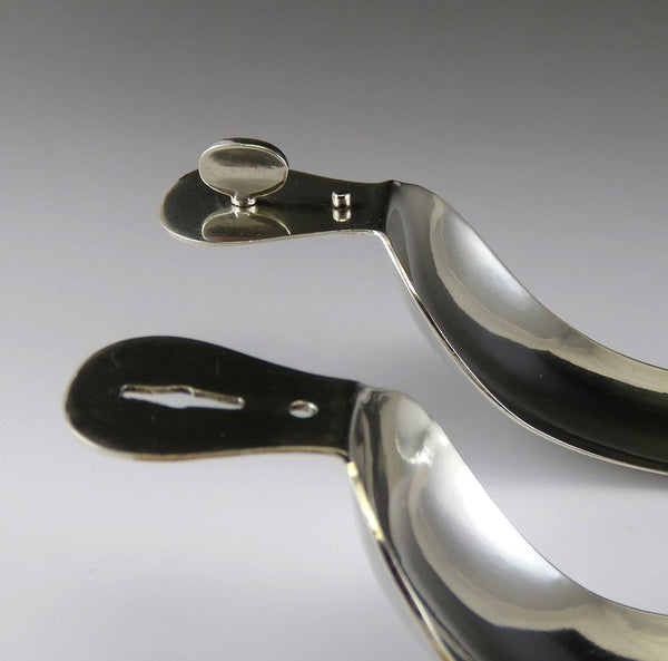 Great Rare and Huge Dutch 1854 Silver Pastry or Salad or Food Tongs